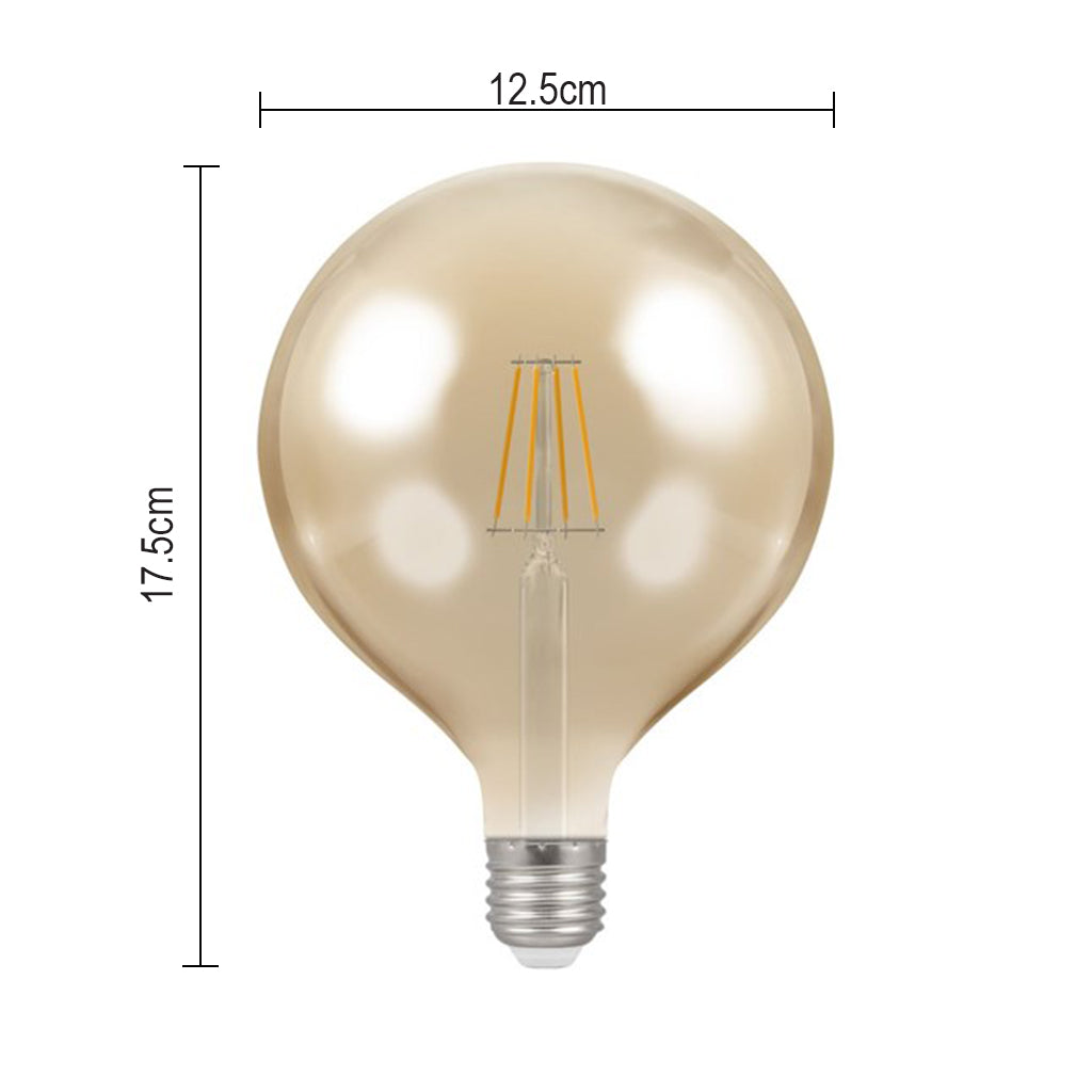 LED Large Globe Filament Bulb ES-E27 - Antique Bronze