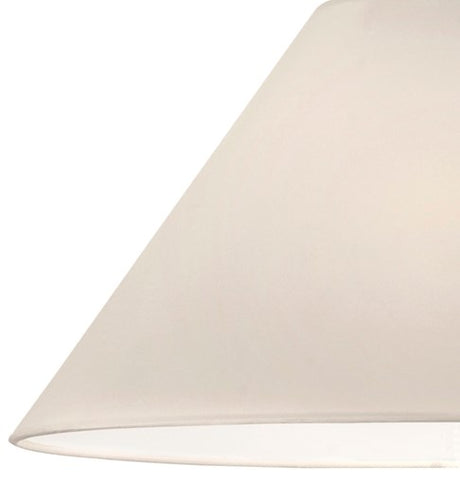 Plain cream cotton tapered coolie shaped lampshade