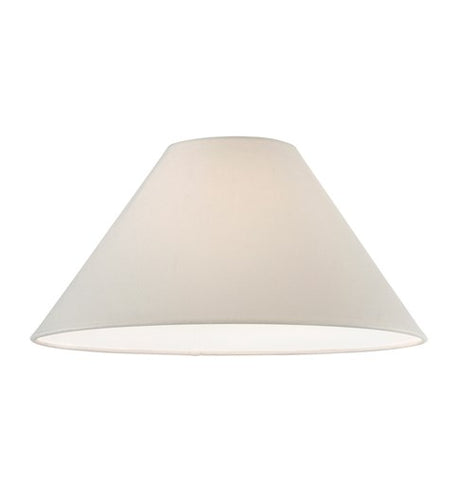 Plain cream cotton tapered coolie shaped lampshade