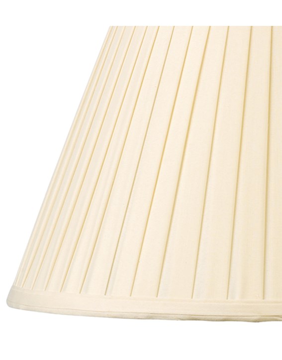 10" Cream Knife Pleated Tapered Soft Shade
